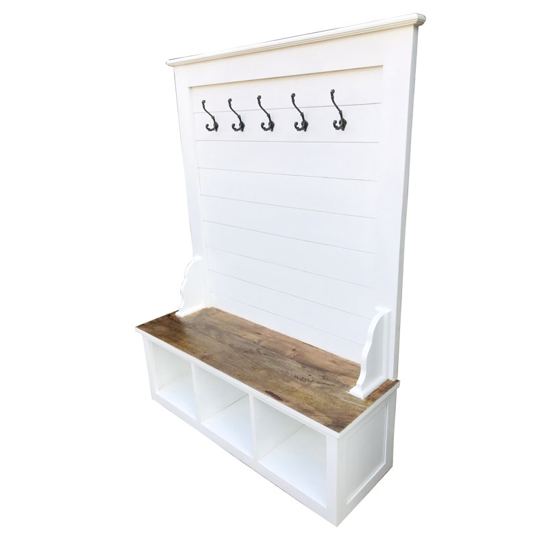 Rosecliff Heights Beachley Hall Tree 55'' Wide with Bench and Shoe